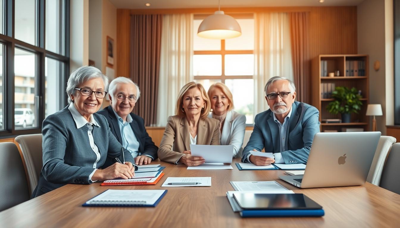 Senior legal team and family support